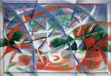 Giacomo Balla, 'Abstract Speed + Sound,' 1913-1914 (Image in public domain in USA, via Wikimedia)